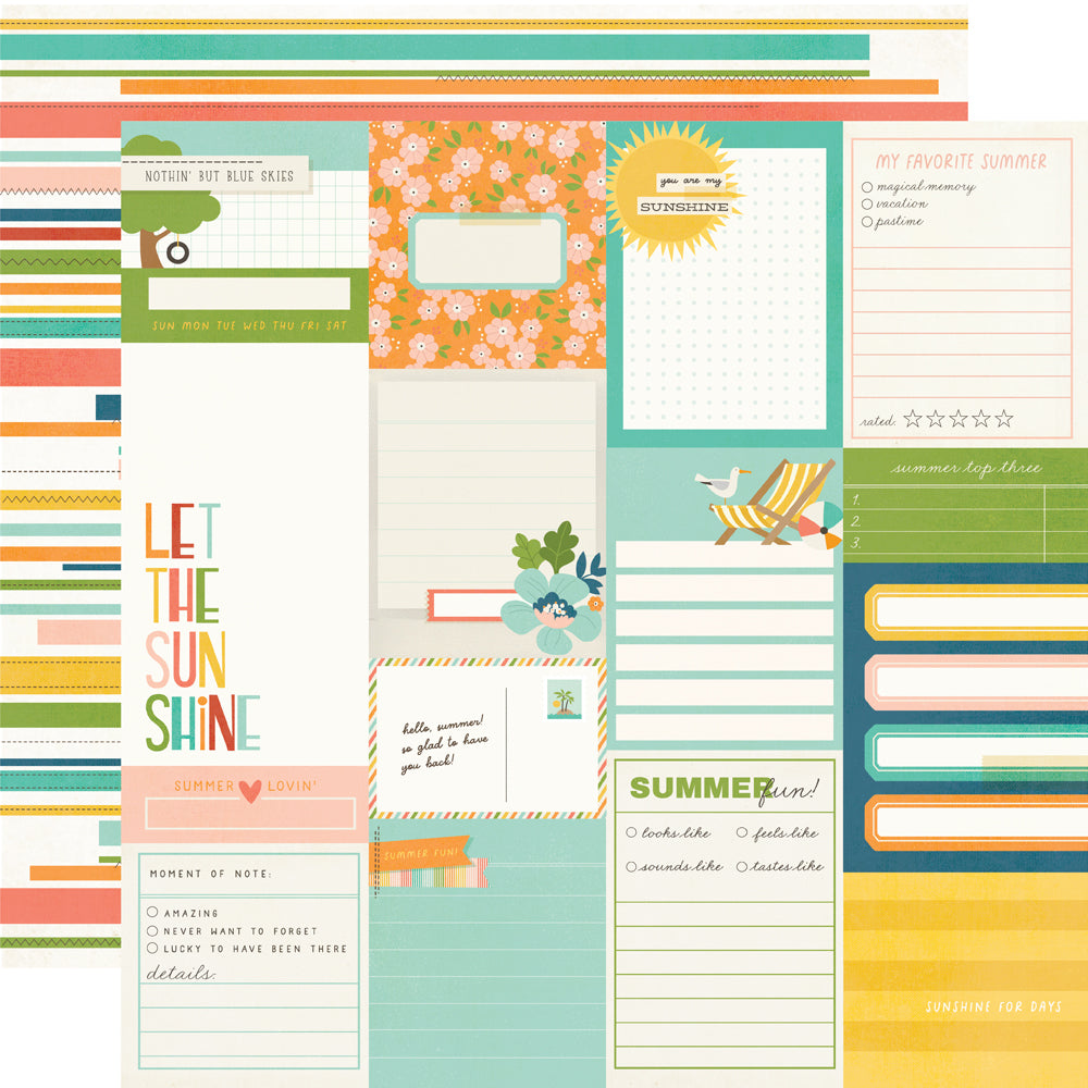 Simple Stories Summer Snapshots Paper + Sticker Bundle