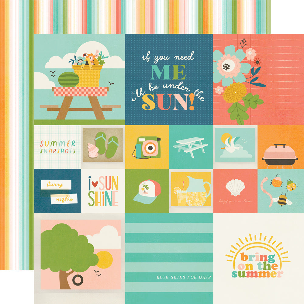 Simple Stories Summer Snapshots Paper + Sticker Bundle